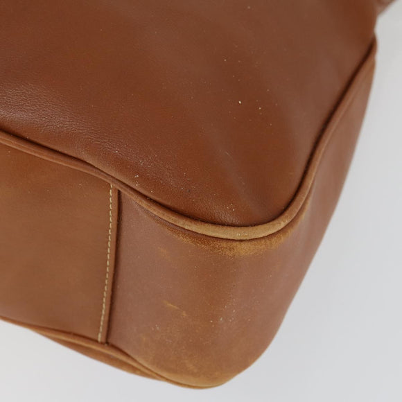 GUCCI Bamboo Hand Bag Leather 2way Brown Gold 001 1577 2615 Auth 166632