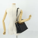 GUCCI Bamboo Hand Bag Leather 2way Black Gold 002 3754 0508 Auth 166633-24