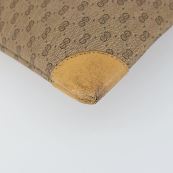 GUCCI Micro GG Supreme Web Sherry Line Tote Bag PVC Beige 02 37 1300 Auth 166634