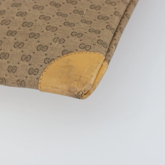 GUCCI Micro GG Supreme Web Sherry Line Tote Bag PVC Beige 02 37 1300 Auth 166634