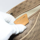 GUCCI Micro GG Supreme Web Sherry Line Tote Bag PVC Beige 02 37 1300 Auth 166634-12