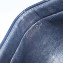 Christian Dior Trotter Canvas Clutch Bag Navy Gold Auth 166635-9