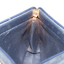 Christian Dior Trotter Canvas Clutch Bag Navy Gold Auth 166635-11