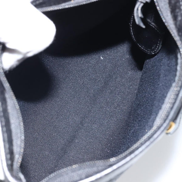 Christian Dior Trotter Canvas Clutch Bag Black Gold Auth 166636