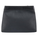 Christian Dior Trotter Canvas Clutch Bag Black Gold Auth 166636-3