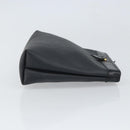 Christian Dior Trotter Canvas Clutch Bag Black Gold Auth 166636-4
