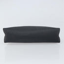 Christian Dior Trotter Canvas Clutch Bag Black Gold Auth 166636-7