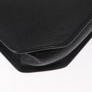 Christian Dior Hand Bag Leather 2way Black Gold Auth 166637-14