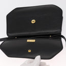 Christian Dior Hand Bag Leather 2way Black Gold Auth 166637-17
