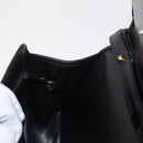 Christian Dior Hand Bag Leather 2way Black Gold Auth 166637-21
