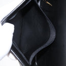Christian Dior Hand Bag Leather 2way Black Gold Auth 166637-23