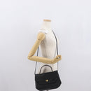 Christian Dior Hand Bag Leather 2way Black Gold Auth 166637-24