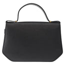 Christian Dior Hand Bag Leather 2way Black Gold Auth 166637-3
