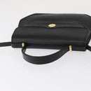 Christian Dior Hand Bag Leather 2way Black Gold Auth 166637-6