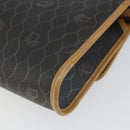 Christian Dior Honeycomb Canvas Shoulder Bag PVC Black Gold Auth 166639-15
