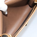 Christian Dior Honeycomb Canvas Shoulder Bag PVC Black Gold Auth 166639-11
