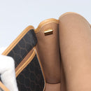 Christian Dior Honeycomb Canvas Shoulder Bag PVC Black Gold Auth 166639-20
