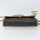 Christian Dior Honeycomb Canvas Shoulder Bag PVC Black Gold Auth 166639-5