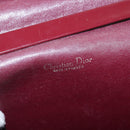 Christian Dior Trotter Canvas Shoulder Bag Red Gold Auth 166640-12