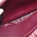 Christian Dior Trotter Canvas Shoulder Bag Red Gold Auth 166640-12