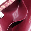 Christian Dior Trotter Canvas Shoulder Bag Red Gold Auth 166640-20