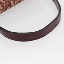 Christian Dior Trotter Canvas Shoulder Bag Red Gold Auth 166640-8