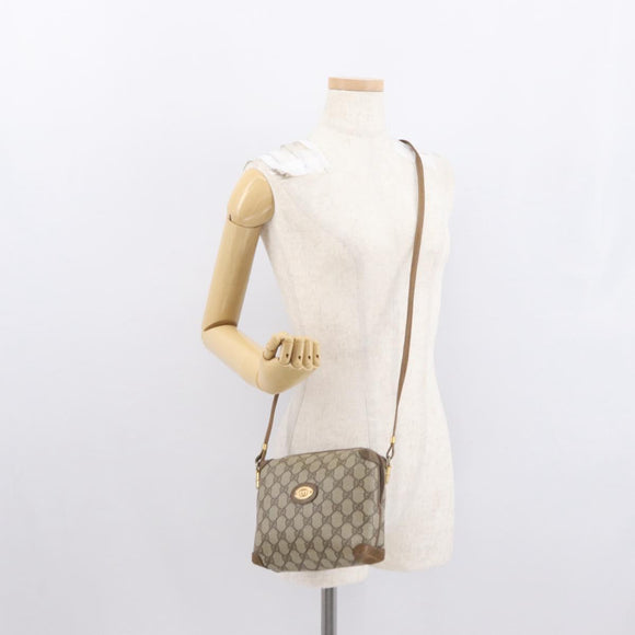 GUCCI GG Supreme Shoulder Bag PVC Beige Gold 007 115 4916 Auth 166642