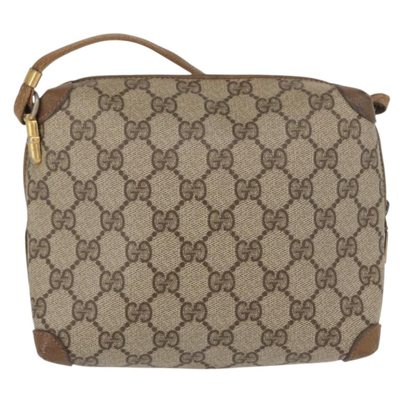 GUCCI GG Supreme Shoulder Bag PVC Beige Gold 007 115 4916 Auth 166642