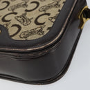 CELINE C Sulky Shoulder Bag Canvas Beige Gold Auth 166644-8