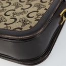 CELINE C Sulky Shoulder Bag Canvas Beige Gold Auth 166644-16