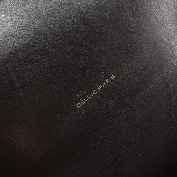 CELINE C Sulky Shoulder Bag Canvas Beige Gold Auth 166644