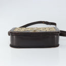 CELINE C Sulky Shoulder Bag Canvas Beige Gold Auth 166644-5