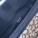 CELINE C Sulky Shoulder Bag Canvas Navy Gold Auth 166645-18