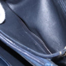 CELINE C Sulky Shoulder Bag Canvas Navy Gold Auth 166645-12