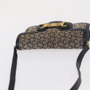 CELINE C Sulky Shoulder Bag Canvas Navy Gold Auth 166645-6