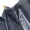 CELINE Shoulder Bag Leather Black Gold Auth 166646-19