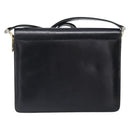 CELINE Shoulder Bag Leather Black Gold Auth 166646-3