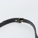 CELINE Shoulder Bag Leather Black Gold Auth 166646-8