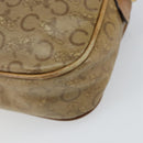 CELINE C Sulky Shoulder Bag PVC Beige Gold Auth 166647-9