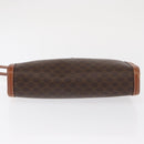 CELINE Macadam Canvas Clutch Bag PVC Brown Gold Auth 166650-9