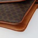 CELINE Macadam Canvas Shoulder Bag PVC Brown Gold Auth 166651-9