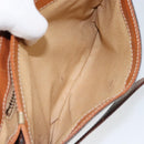 CELINE Macadam Canvas Shoulder Bag PVC Brown Gold Auth 166651-23