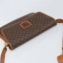CELINE Macadam Canvas Shoulder Bag PVC Brown Gold Auth 166651-6