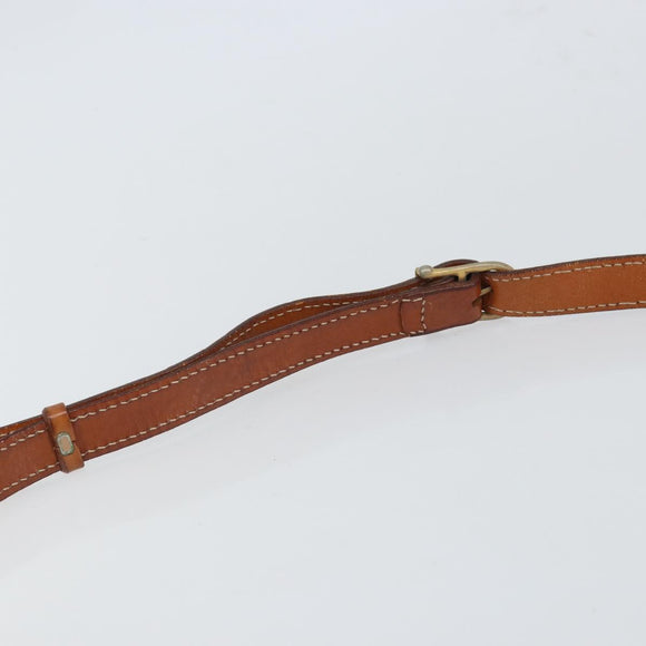 CELINE Macadam Canvas Shoulder Bag PVC Brown Gold Auth 166651