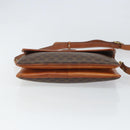 CELINE Macadam Canvas Shoulder Bag PVC Brown Gold Auth 166651-5