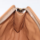 CELINE Macadam Canvas Clutch Bag PVC Brown Gold Auth 166652-17