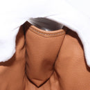 CELINE Macadam Canvas Clutch Bag PVC Brown Gold Auth 166652-11