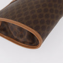 CELINE Macadam Canvas Clutch Bag PVC Brown Gold Auth 166652-7
