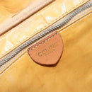CELINE Macadam Canvas Pouch PVC Leather Brown Auth 166653-14