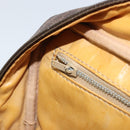 CELINE Macadam Canvas Pouch PVC Leather Brown Auth 166653-18
